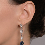 Blue Stone Dangle Earrings